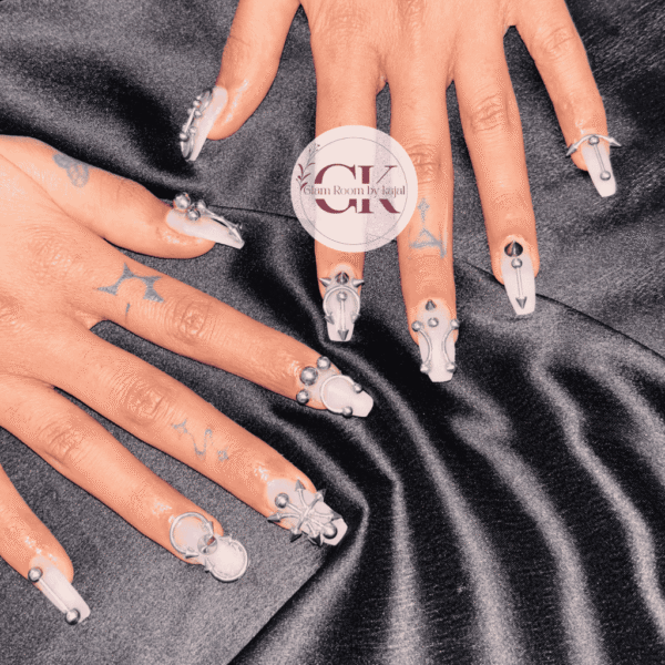 Gothic Edge Spiked Metal Luxe Press On Nails Glam Room By kajal