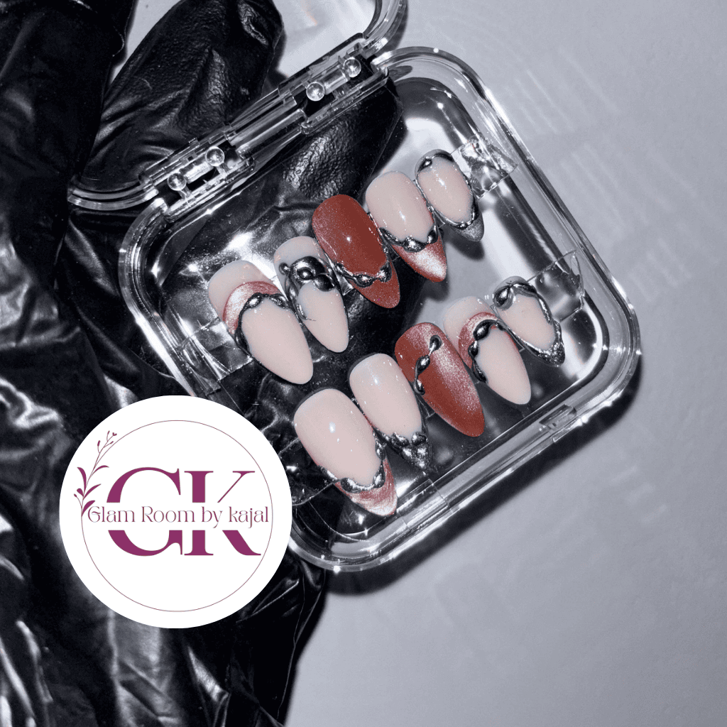 Mocha Cat Eye with Silver Metallic Detailing Glam Room By Kajal